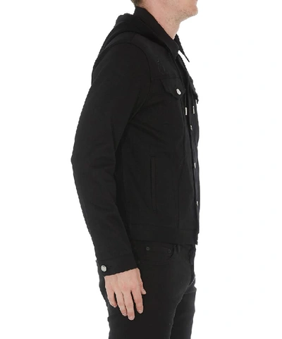 Shop Alexander Mcqueen Back Logo Hooded Jacket In Black