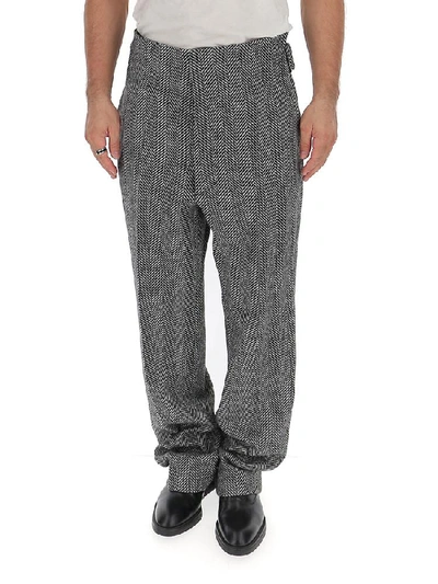 Shop Maison Margiela Tailored Oversized Trousers In Grey