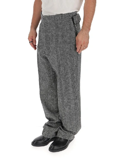 Shop Maison Margiela Tailored Oversized Trousers In Grey