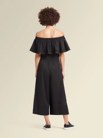 Shop Donna Karan Off-the-shoulder Jumpsuit In Black