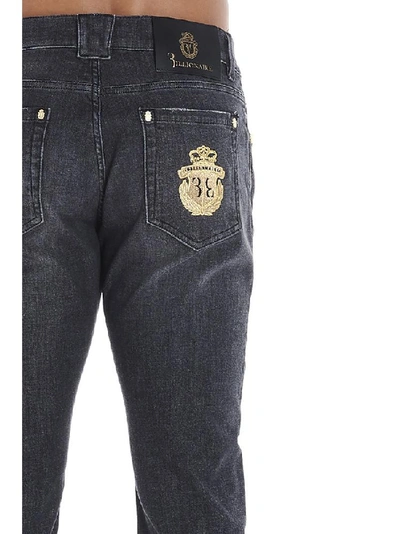 Shop Billionaire Straight Leg Distressed Jeans In Grey