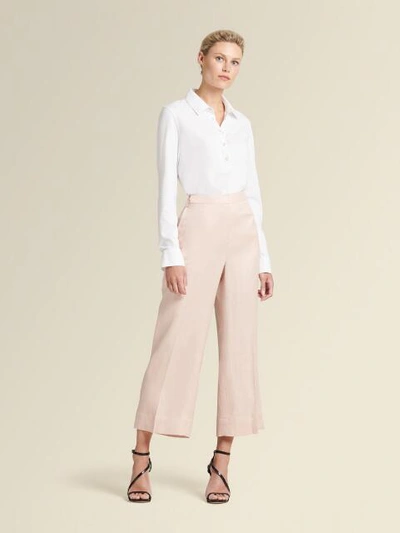 Shop Donna Karan Cropped Wide-leg Pant In Blush
