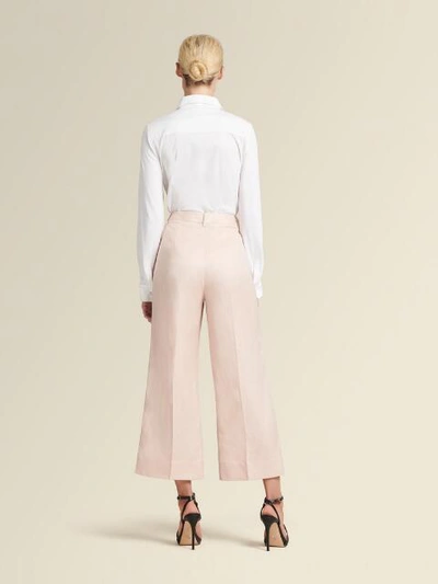 Shop Donna Karan Cropped Wide-leg Pant In Blush