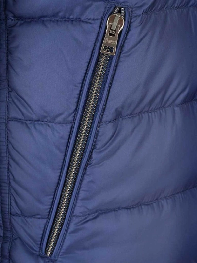 Shop Herno Reversible Zipped Puffer Vest In Blue