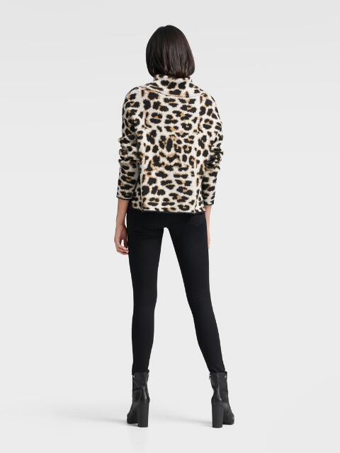 dkny leopard turtleneck
