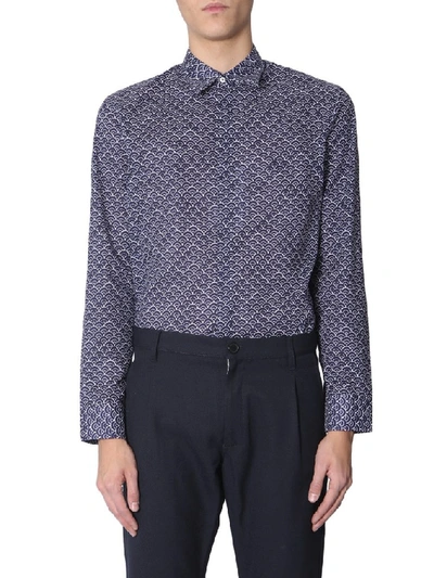 Shop Maison Margiela Concealed Button Shirt In Blue