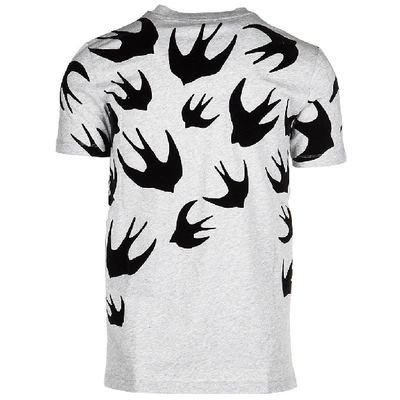 Shop Mcq By Alexander Mcqueen Mcq Alexander Mcqueen Swallow Print T In Grey