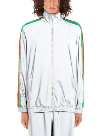 Gucci Reflective Side Stripe Track Jacket In Grey | ModeSens
