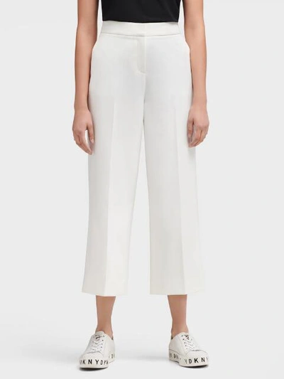 Shop Donna Karan Dkny Women's Slim Pant With Side Slits - In Ivory