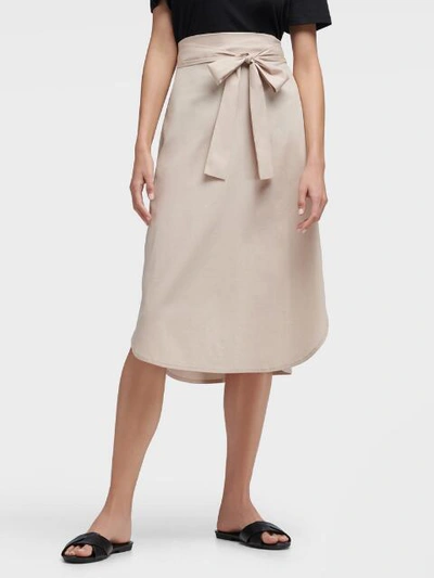 Shop Donna Karan Dkny Women's Tie Front Skirt - In Stone