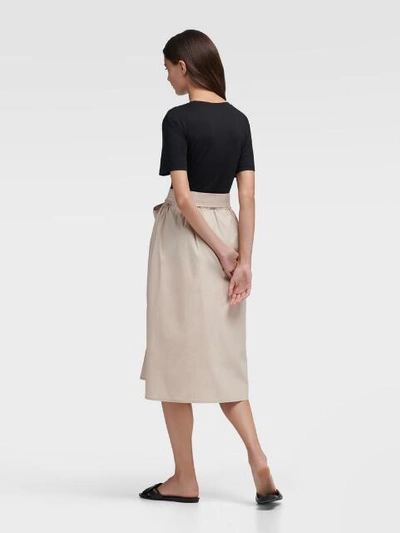 Shop Donna Karan Dkny Women's Tie Front Skirt - In Stone