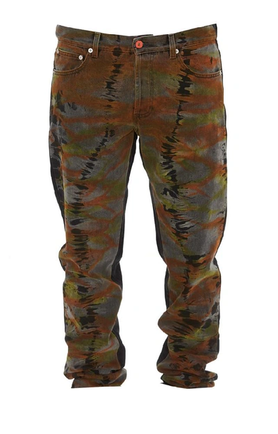 Shop Heron Preston Tie Dye Effect Jeans In Multi