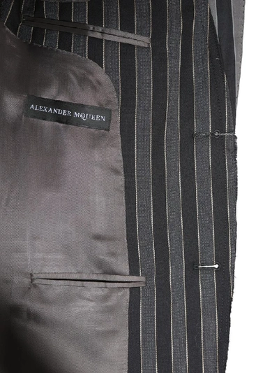 Shop Alexander Mcqueen Striped Jacket In Multicolour
