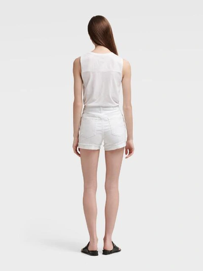Shop Donna Karan Dkny Women's The Twill Button-fly Short - In White