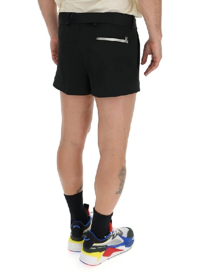 Shop Prada Logo Patch Shorts In Black