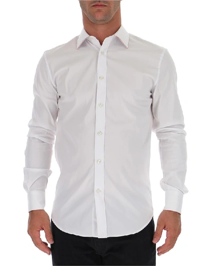 Shop Alexander Mcqueen Trimmed Slim Fit Shirt In White