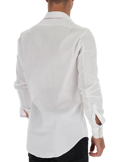 Shop Alexander Mcqueen Trimmed Slim Fit Shirt In White