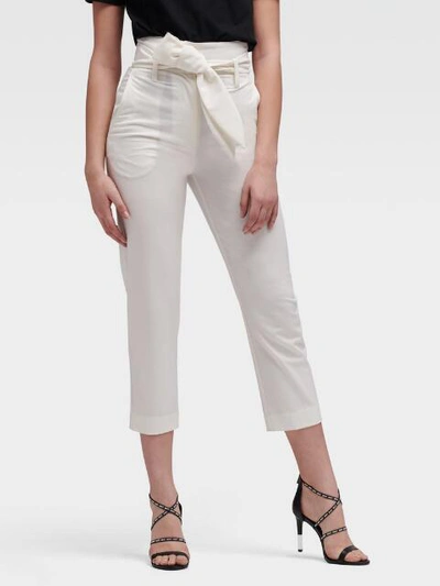 Shop Donna Karan Dkny Women's High-waisted Cropped Pant - In Linen