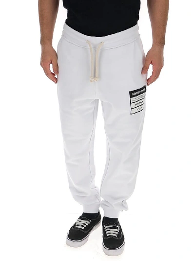 Shop Maison Margiela Motif Patch Track Pants In White