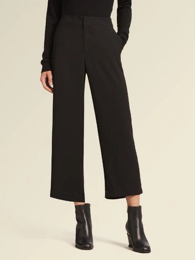 Shop Donna Karan Cropped Wide-leg Pant In Black