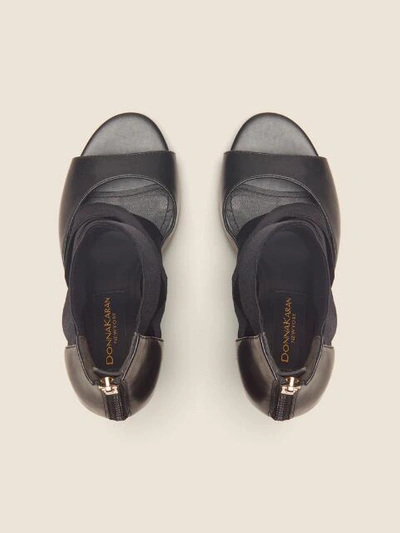 Shop Donna Karan Women's Briana Multi-strap Heeled Leather Sandal - In Black