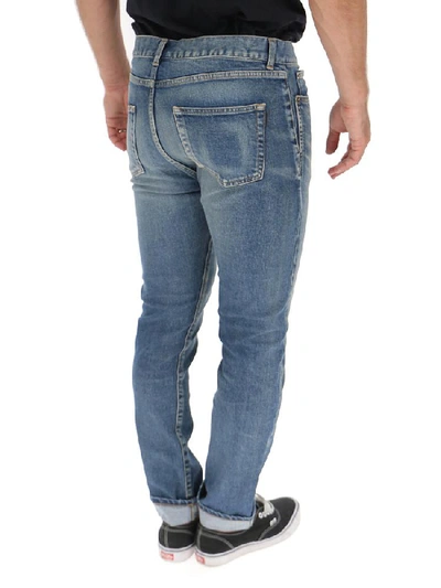 Shop Saint Laurent Skinny Jeans In Blue