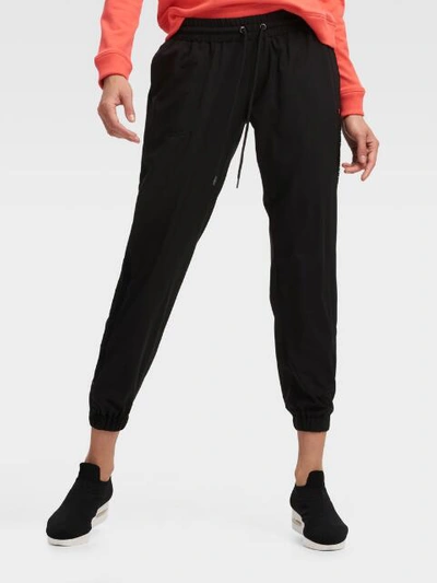 Shop Donna Karan Dkny Women's Jogger With Mesh Insert - In Black