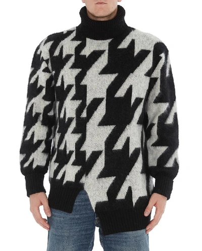 Shop Alexander Mcqueen Patterned Funnel Neck Pullover In Multi