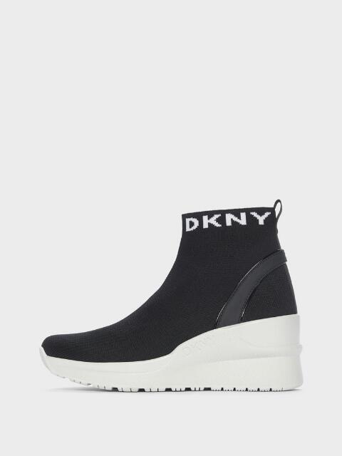 dkny high top wedge sneakers