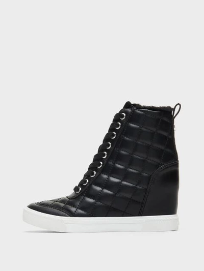 Shop Donna Karan Cira Wedge Sneaker In Black