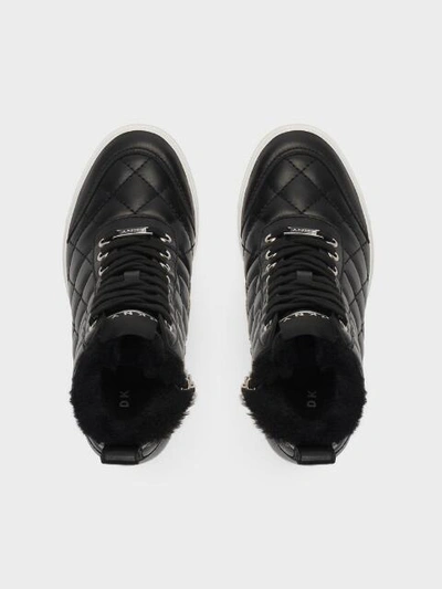 Shop Donna Karan Cira Wedge Sneaker In Black