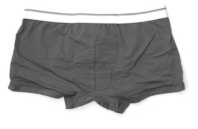 Shop Dolce & Gabbana Underwear Logo Crown Boxer Shorts In Grey