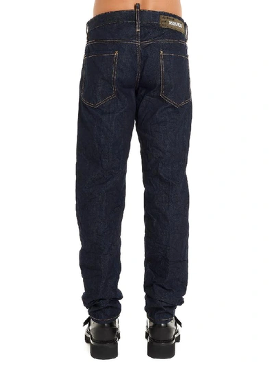 Shop Dsquared2 Low Rise Slim Fit Jeans In Blue