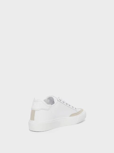 Shop Donna Karan Dkny Women's Reesa Lace-up Sneaker - In White/beige