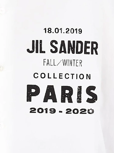 Shop Jil Sander Logo Printed Shirt In White