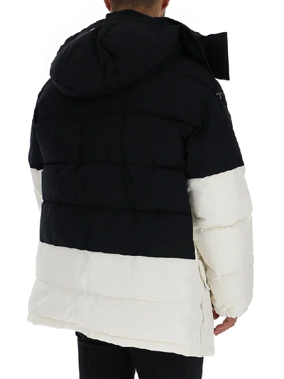 Shop Buscemi Colour Block Down Coat In Multi