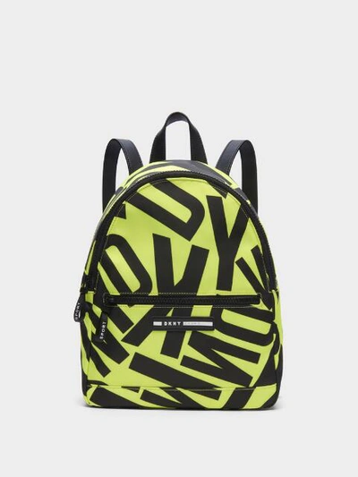 Shop Donna Karan Nora Logo Backpack In Black/white