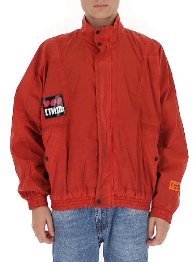 Shop Heron Preston Ctnmb Windbreaker Jacket In Red