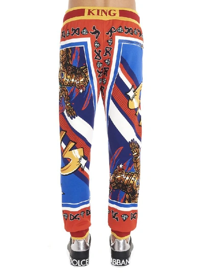 Shop Dolce & Gabbana Graphic Print Track Trousers In Multi