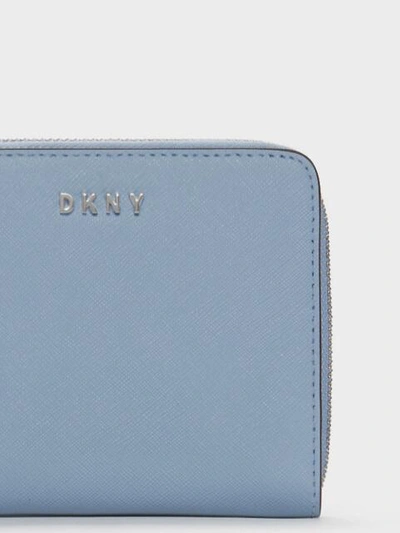Shop Donna Karan Dkny Women's Bryant Small Leather Zip-around Wallet - In Black/gold
