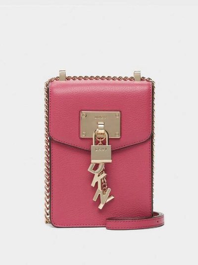 Shop Donna Karan Elissa North South Leather Crossbody In Blush