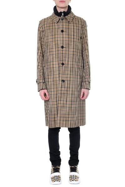 Shop Burberry Vintage Check Trench Coat In Brown