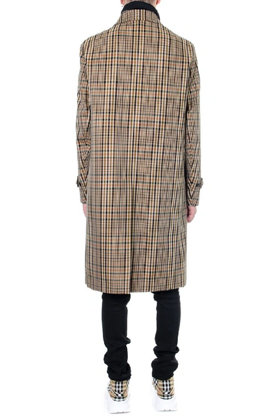 Shop Burberry Vintage Check Trench Coat In Brown