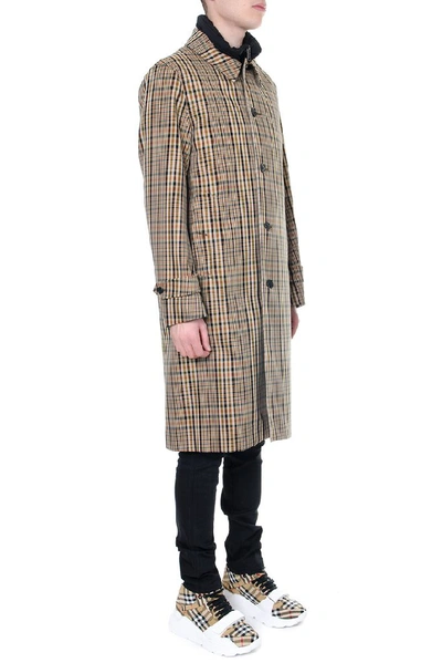Shop Burberry Vintage Check Trench Coat In Brown