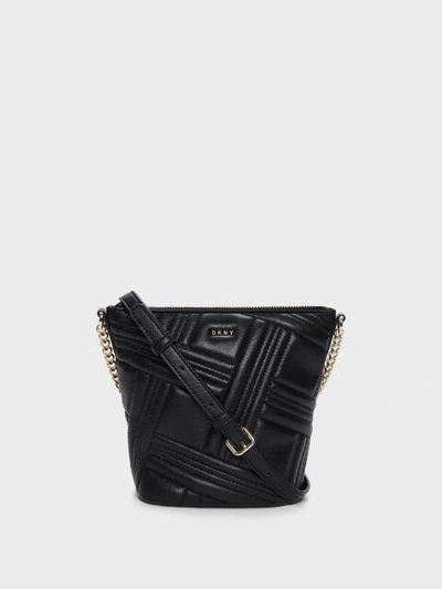 Shop Donna Karan Allen Small Leather Bucket Bag In Twlight