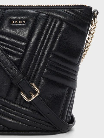 Shop Donna Karan Allen Small Leather Bucket Bag In Twlight