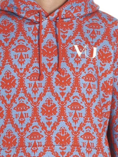 Shop Undercover Valentino X  Brocade Motif Hoodie In Multi