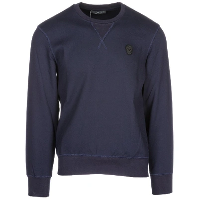 Shop Alexander Mcqueen Skull Patch Sweater In Blue