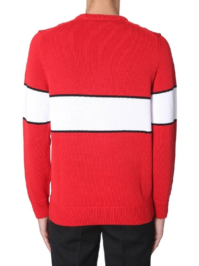 Shop Givenchy Logo Knitted Pullover In Red