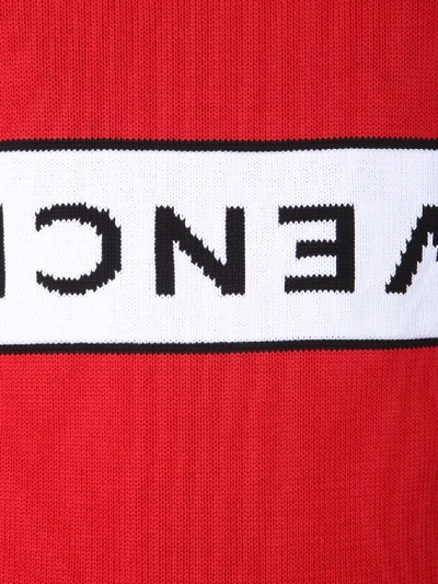 Shop Givenchy Logo Knitted Pullover In Red